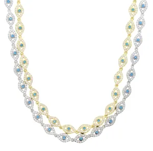 18k Gold Vermeil Evil Eye Necklace: The Eileen