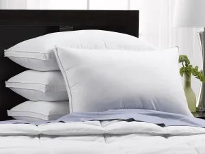 4 Pack Exquisite Hotel Gusseted Memory Fiber Pillows /  Standard Size