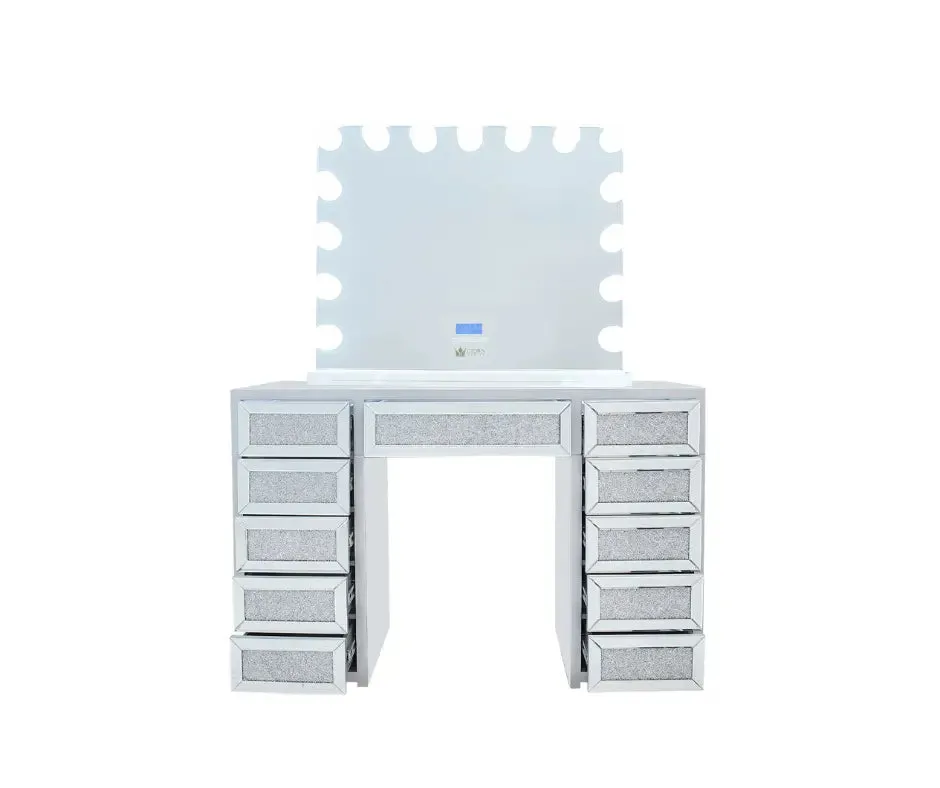 Adele Hollywood Makeup Vanity Station - White