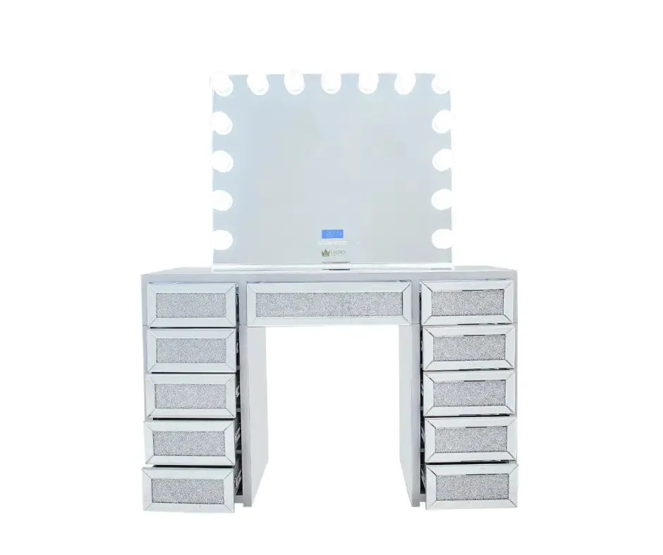Adele Hollywood Makeup Vanity Station - White