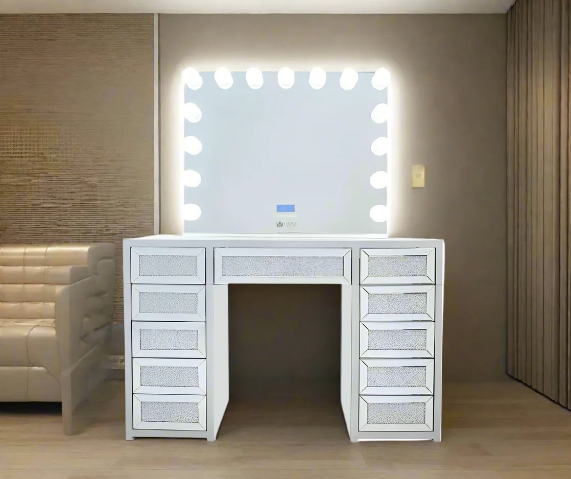 Adele Hollywood Makeup Vanity Station - White