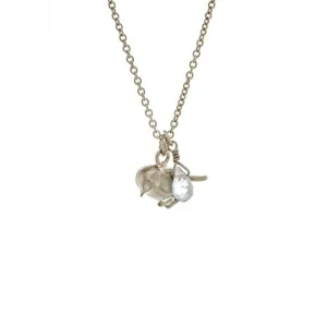 Alex Monroe Little Warbler Topaz Necklace in Silver