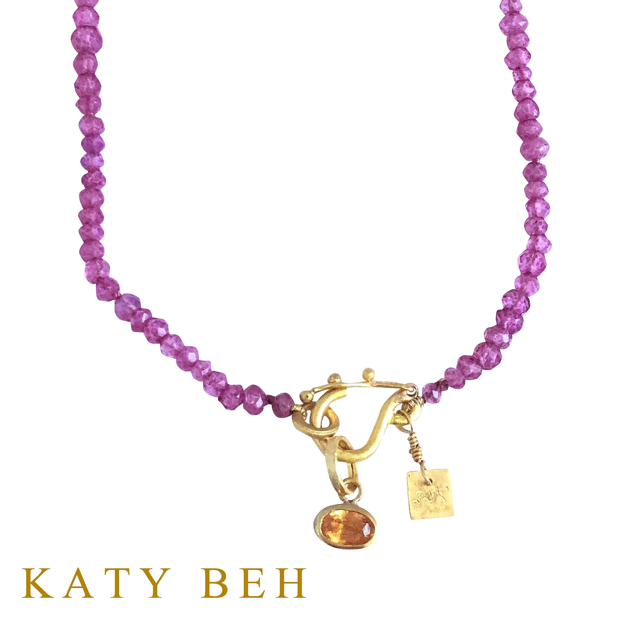 Annette Pink Topaz Necklace