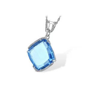 Blue Topaz Candy Drop Necklace