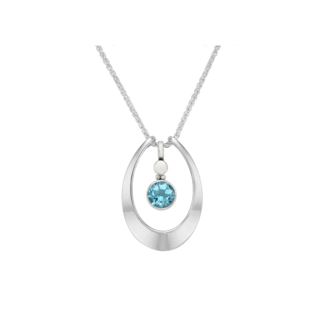 Blue Topaz Caprice Pendant Necklace