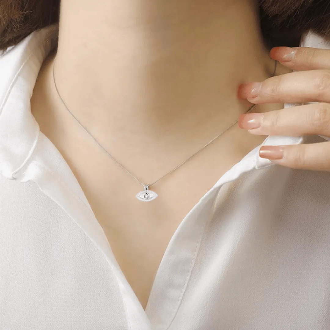 Blue Topaz Evil Eye Necklace