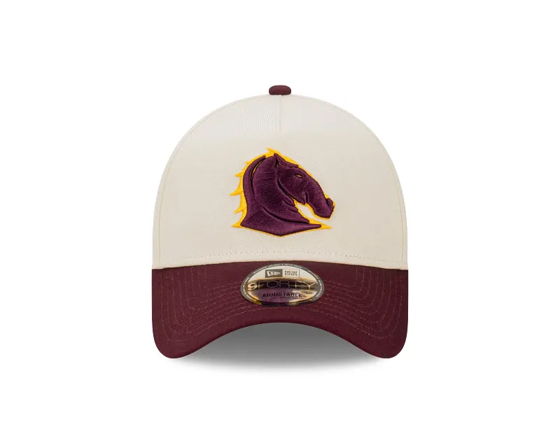 Brisbane Broncos Two-Tone Chrome White 9FORTY A-Frame Snapback
