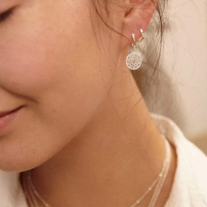 Crown Chakra Drop Silver Earrings ECHK1007