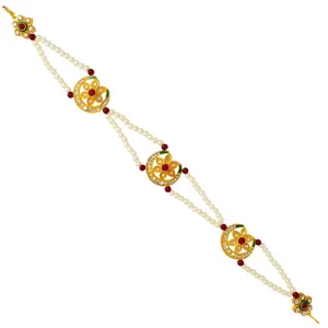 Exquisite Kundan & Pearl Headpiece