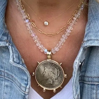 Gold Solitaire Necklace - Flash