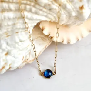 Gold Solitaire Necklace - Flash