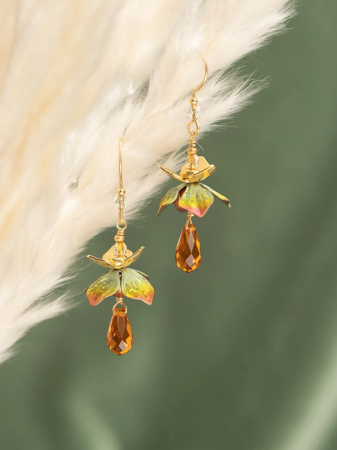 Holly Yashi Earrings - Karis Brilliant Amber