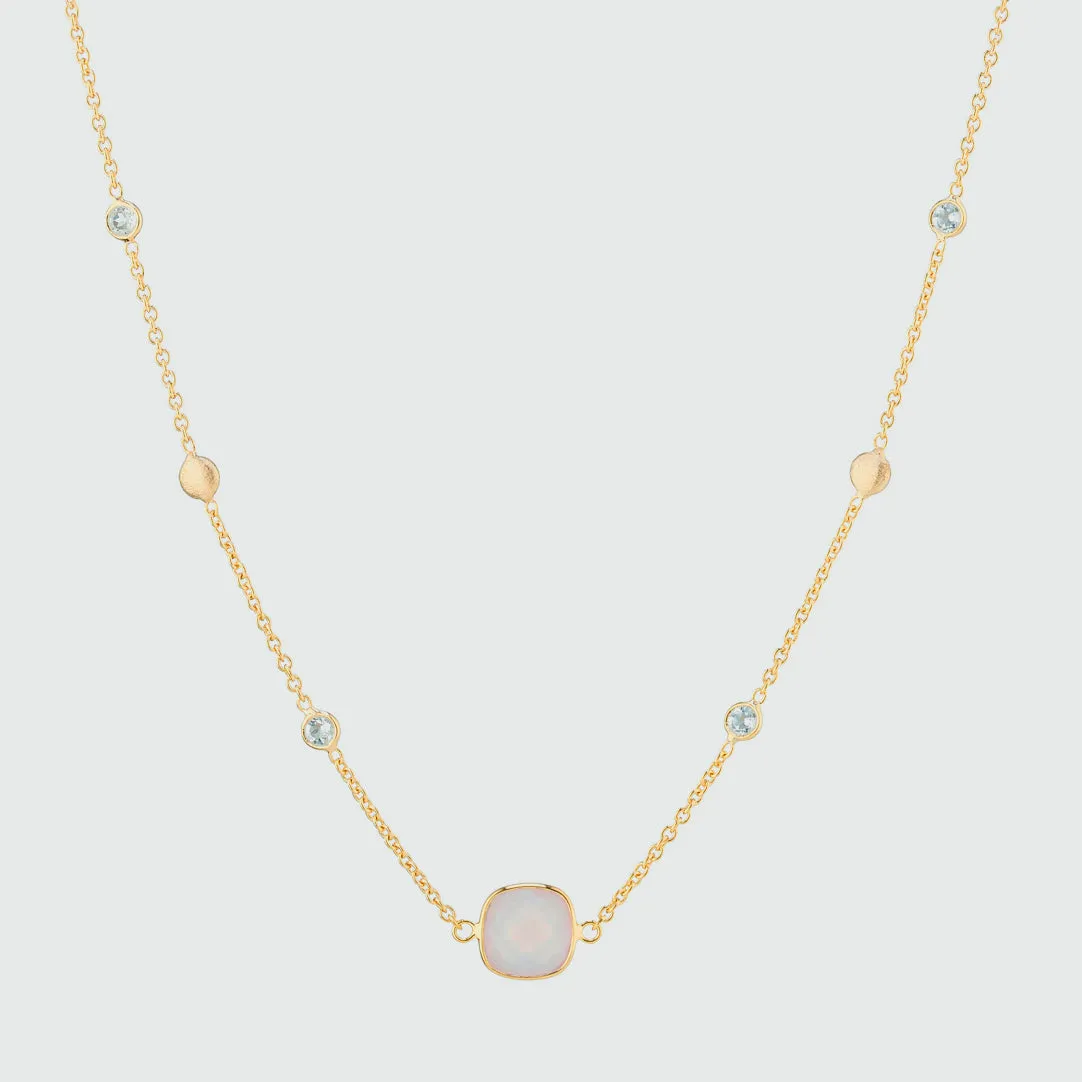 Iseo Pink Chalcedony & Gold Vermeil Necklace