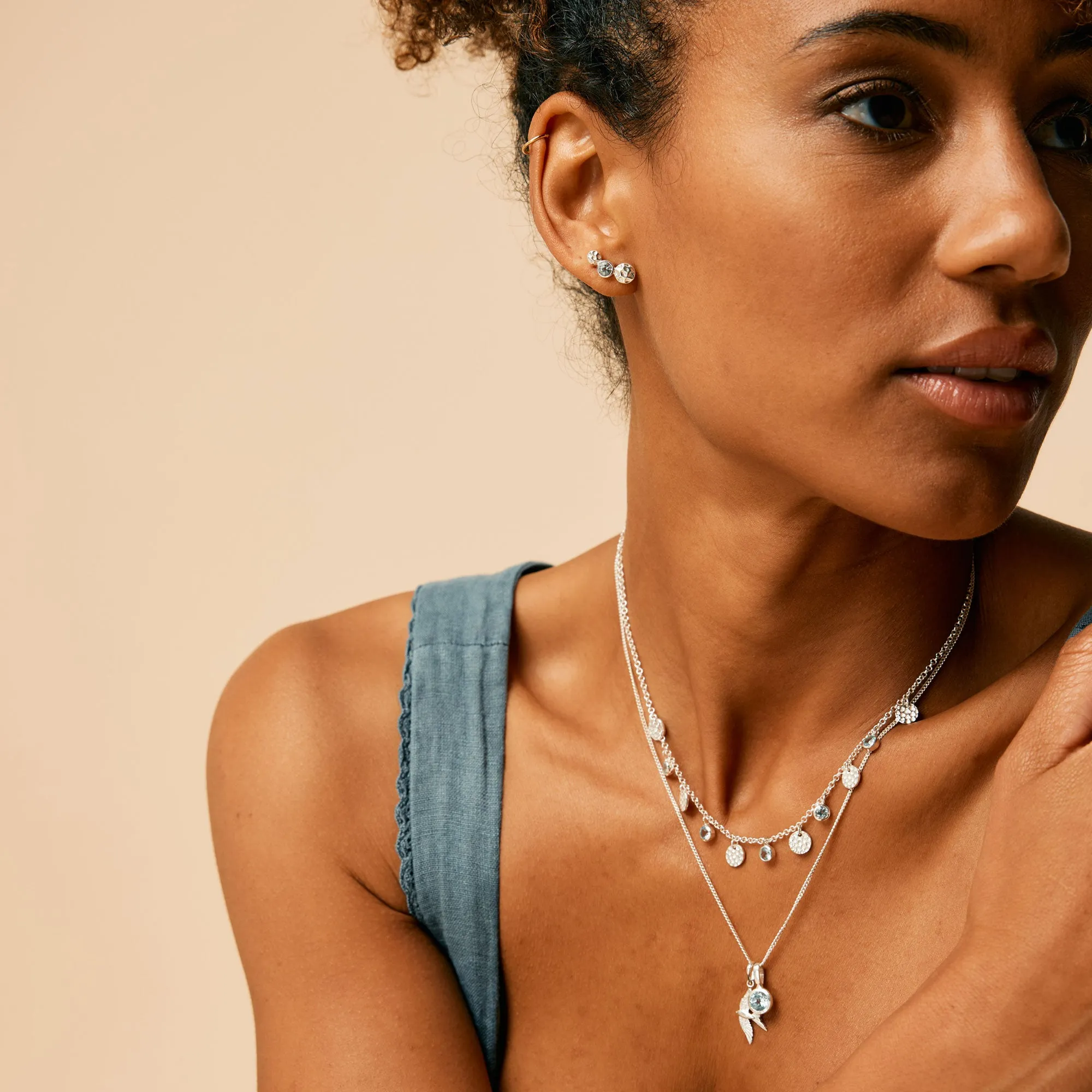 Lakshmi Necklace - Blue Topaz