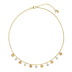 Lakshmi Necklace - Gold Blue Topaz