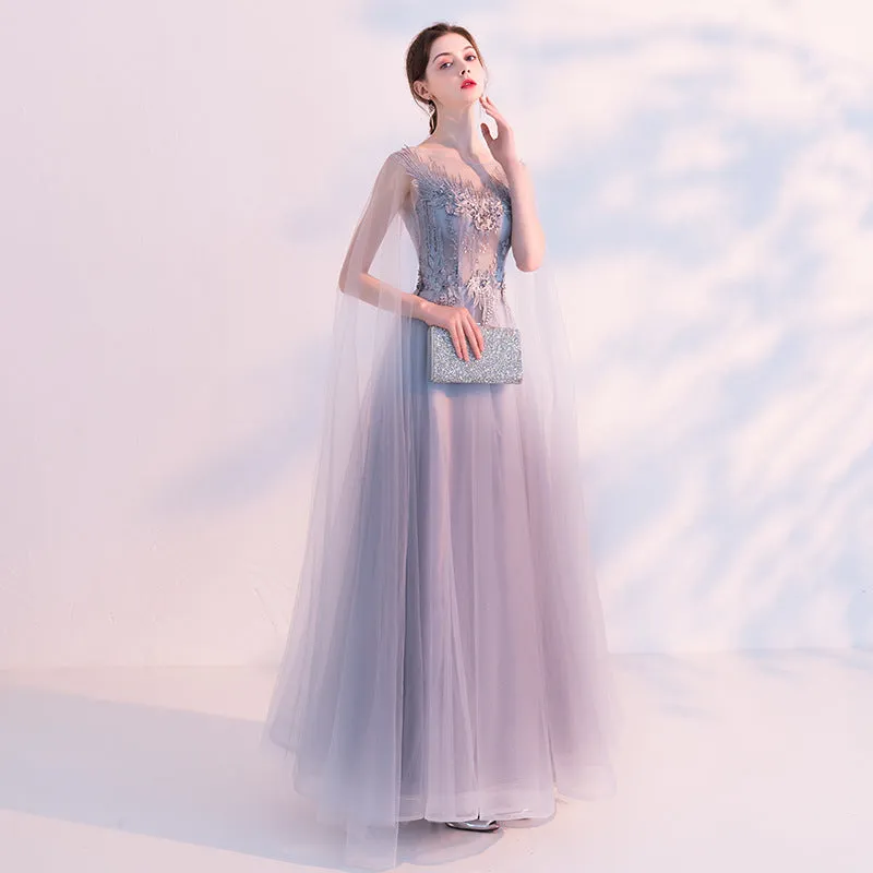 Noble Women Slim Qipao Exquisite Embroidery Beading Dress