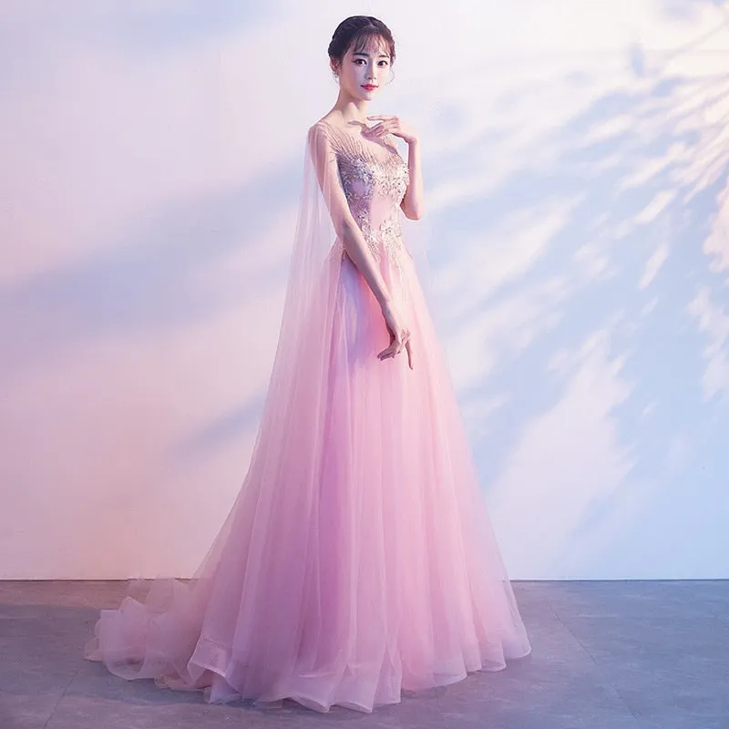 Noble Women Slim Qipao Exquisite Embroidery Beading Dress