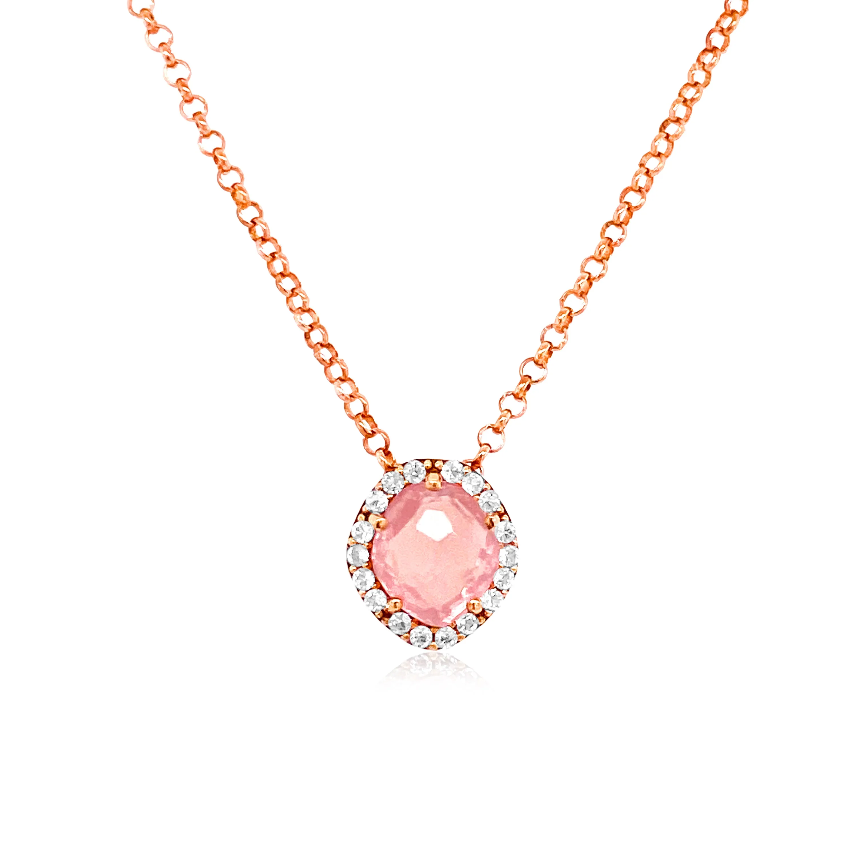 PANORAMA Necklace (1260) - Rose Quartz / RG