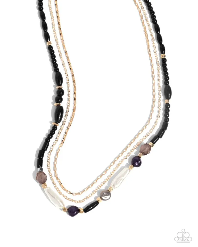 Paparazzi Necklace ~ Basic Beading - Black