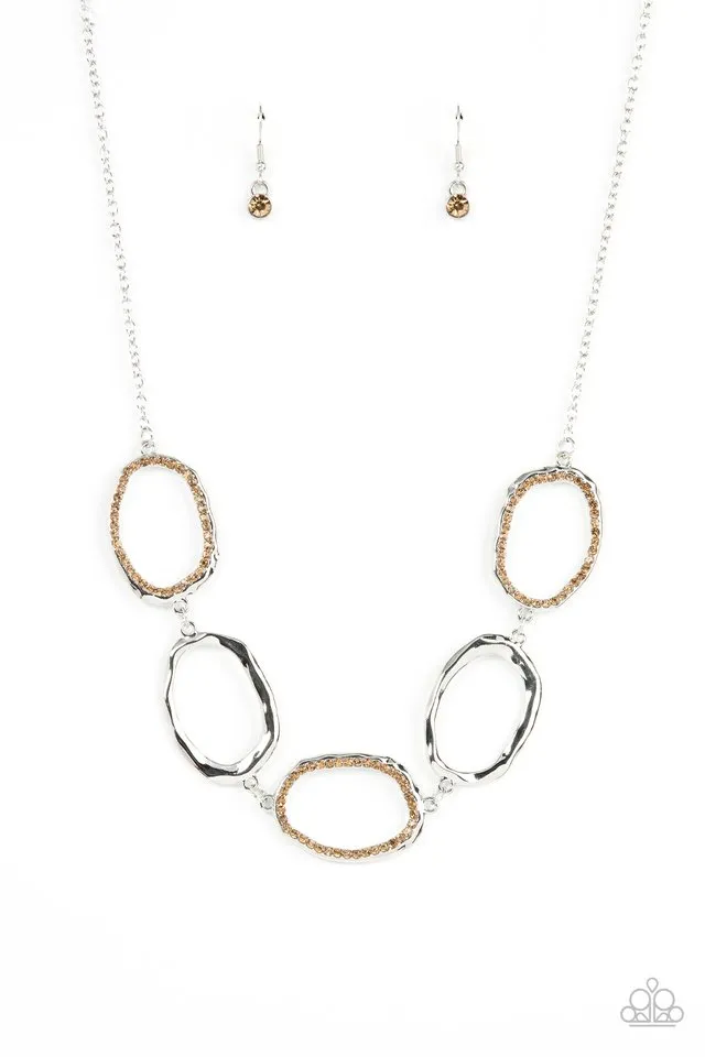 Paparazzi Necklace ~ Gritty Go-Getter - Brown