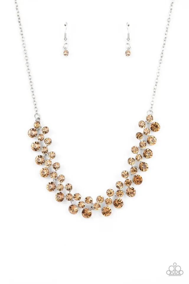 Paparazzi Necklace ~ Won The Lottery - Brown