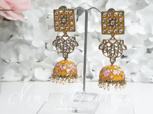 Payal Amber Blossom Chumke Earrings