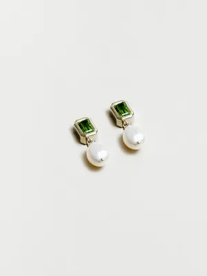 Penelope Earrings in Peridot and Sterling Silver