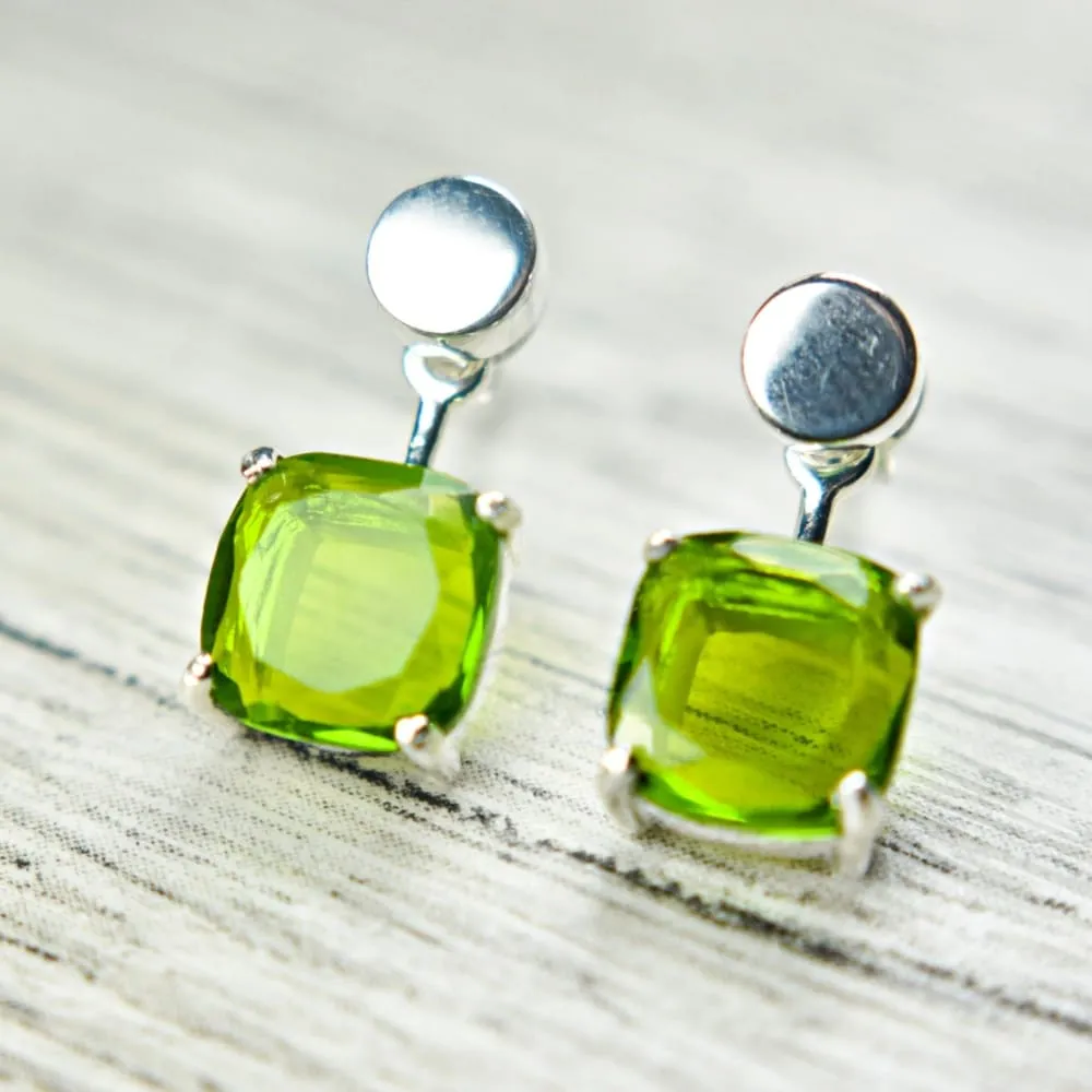 Peridot Jacket Dangle Earrings