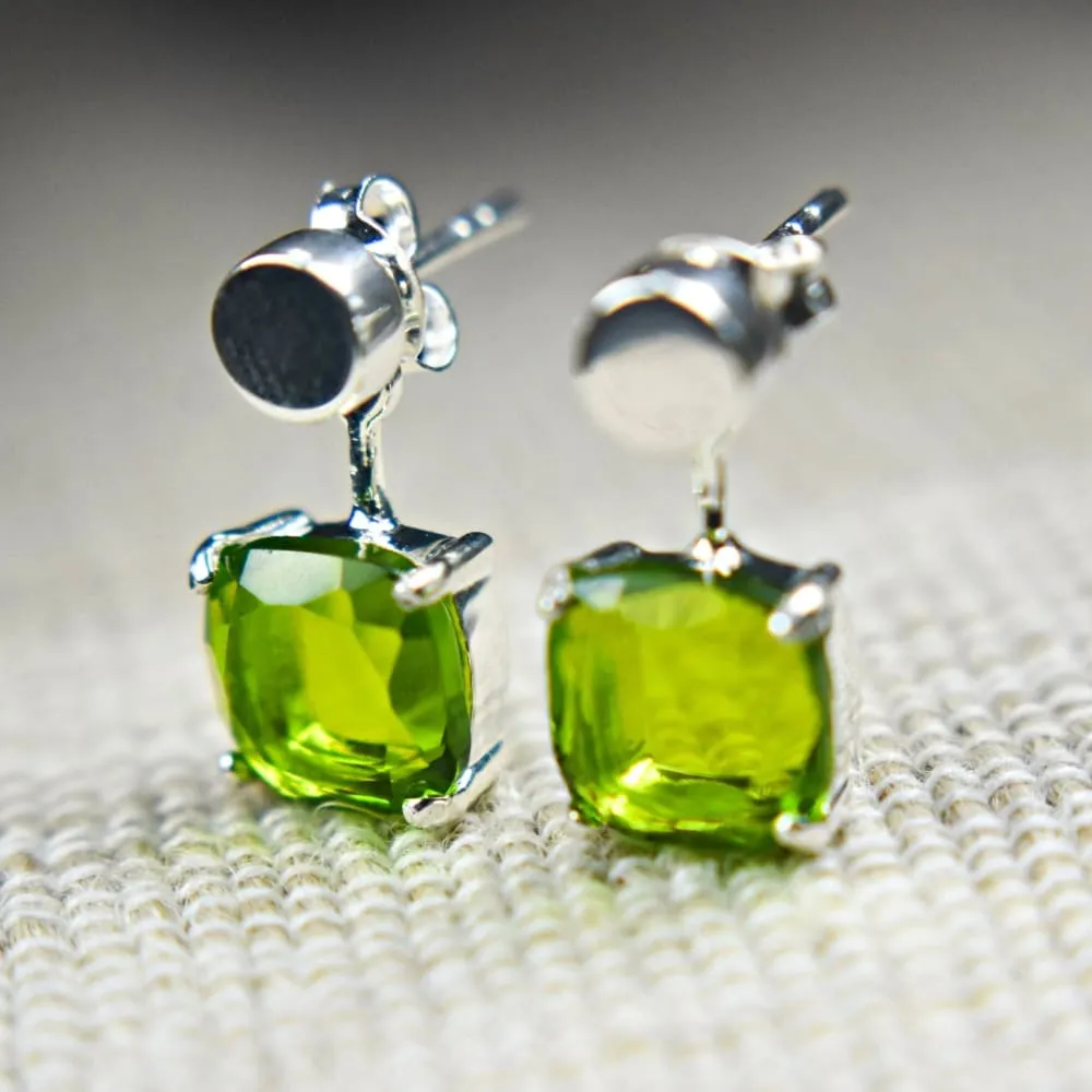 Peridot Jacket Dangle Earrings