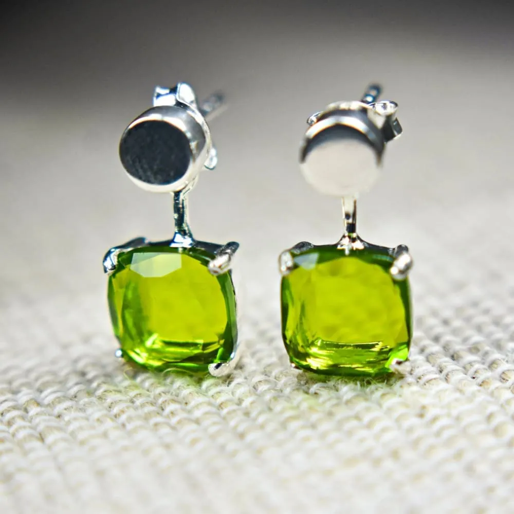 Peridot Jacket Dangle Earrings