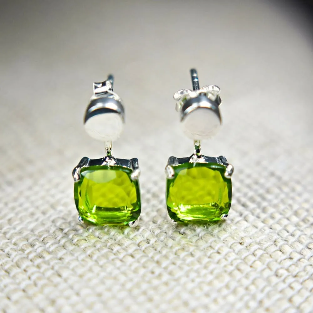 Peridot Jacket Dangle Earrings