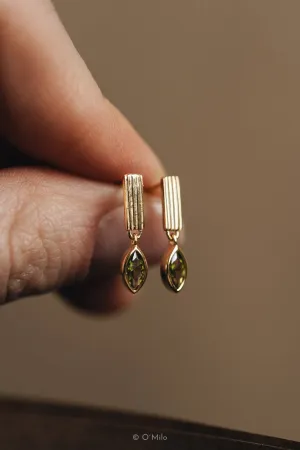 Ribbed Bar Drop Earrings