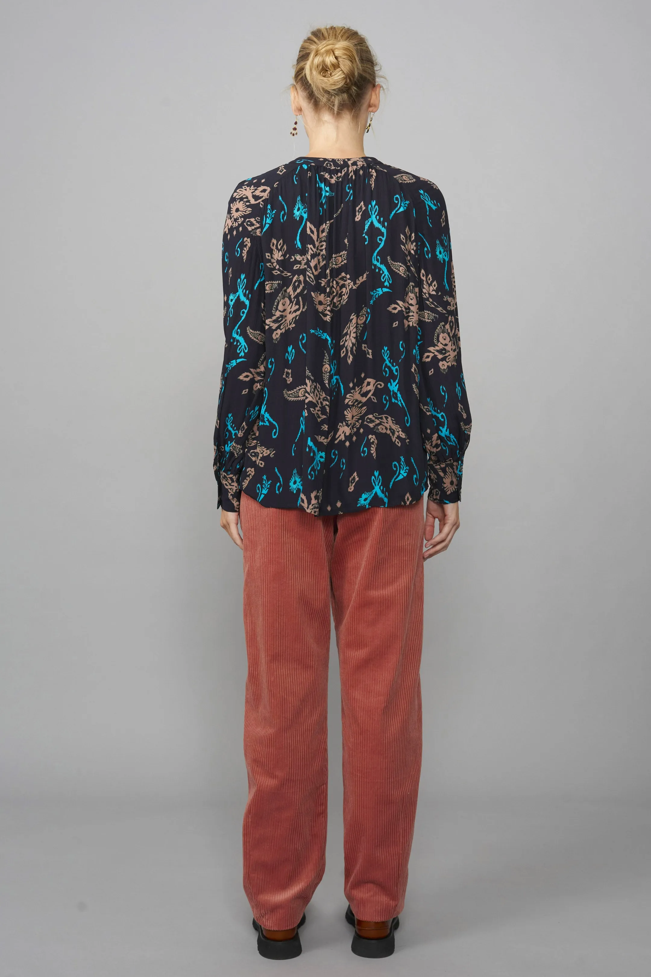 Samira Paisley Crepe Blouse