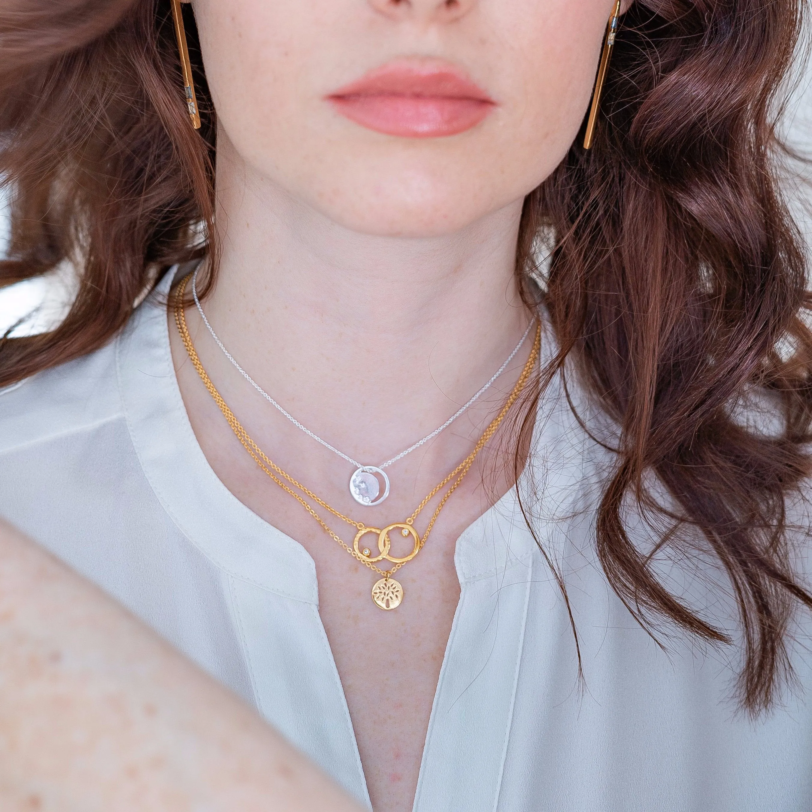 Silver Necklace Eclipse
