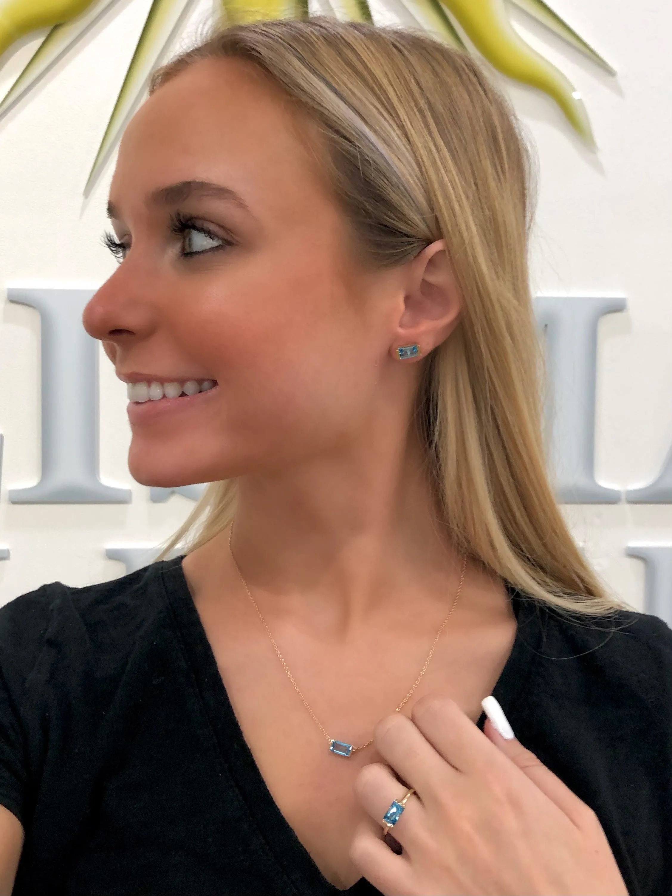 Swiss Blue Topaz Bonbon Necklace