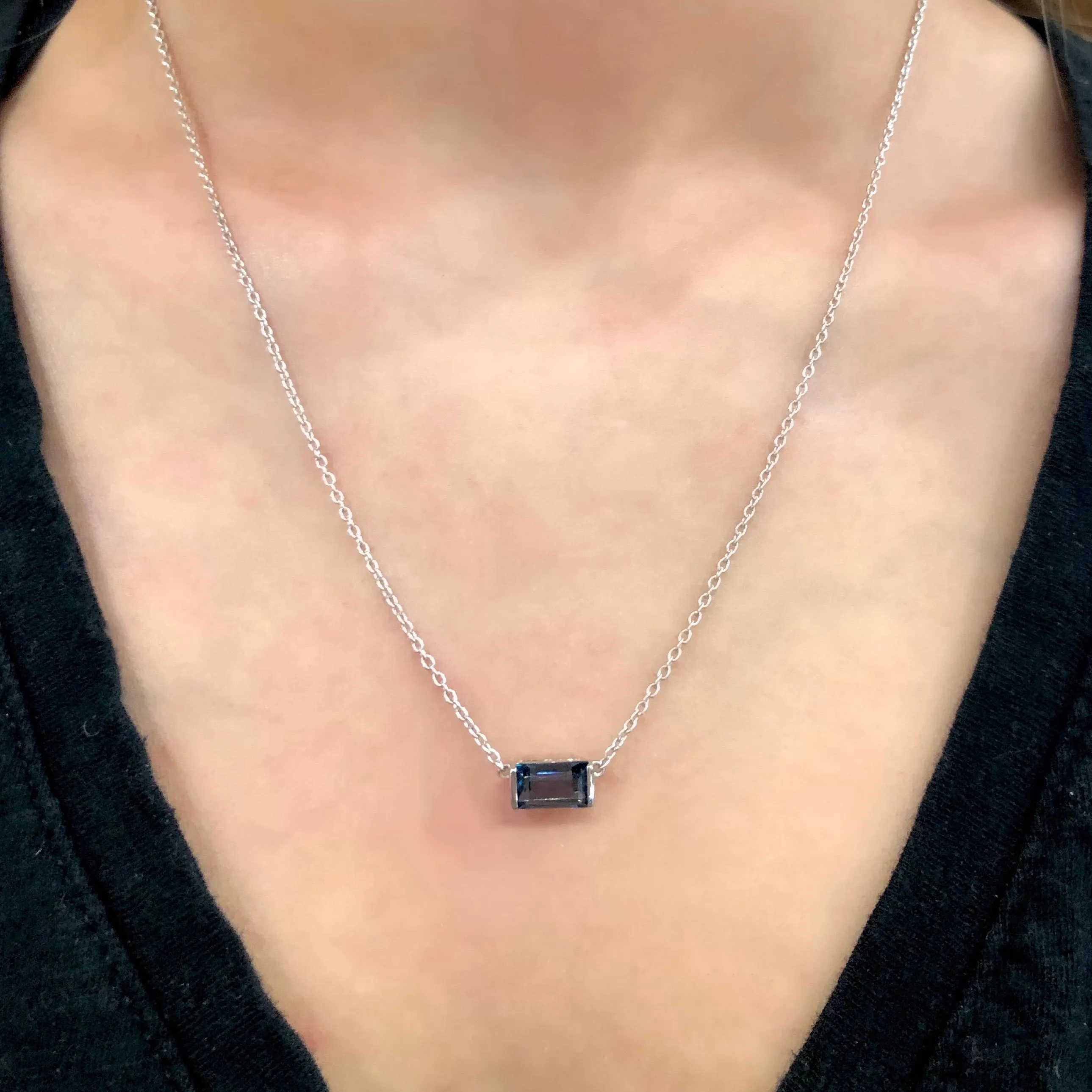 Swiss Blue Topaz Bonbon Necklace