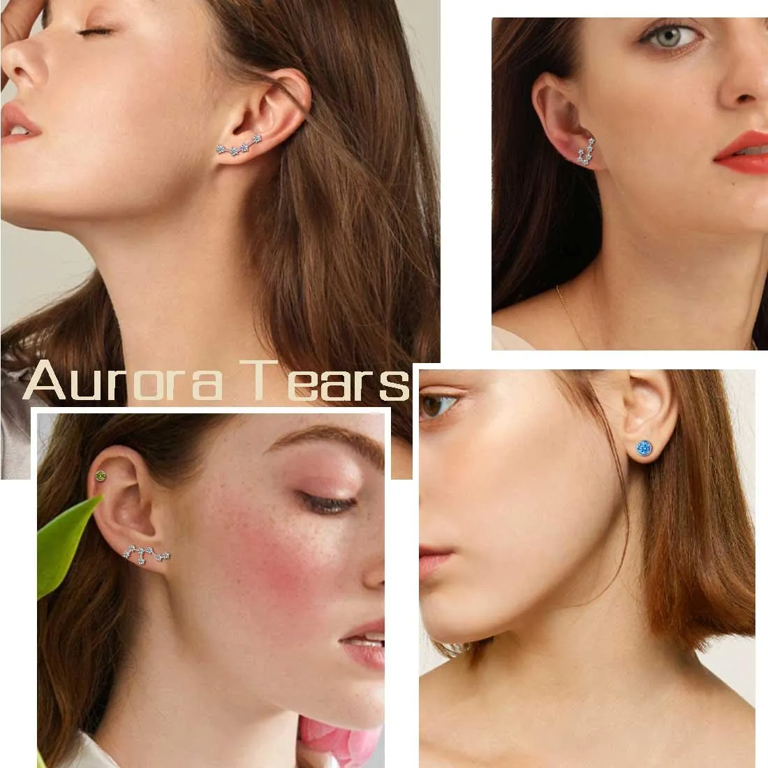 Tokyo Mart Virgo Earrings August Birthstone Zodiac Studs Women Girls Jewelry Birthday Gift