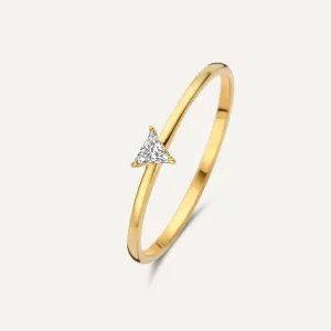 Trillion Cut Cubic Zirconia Ring