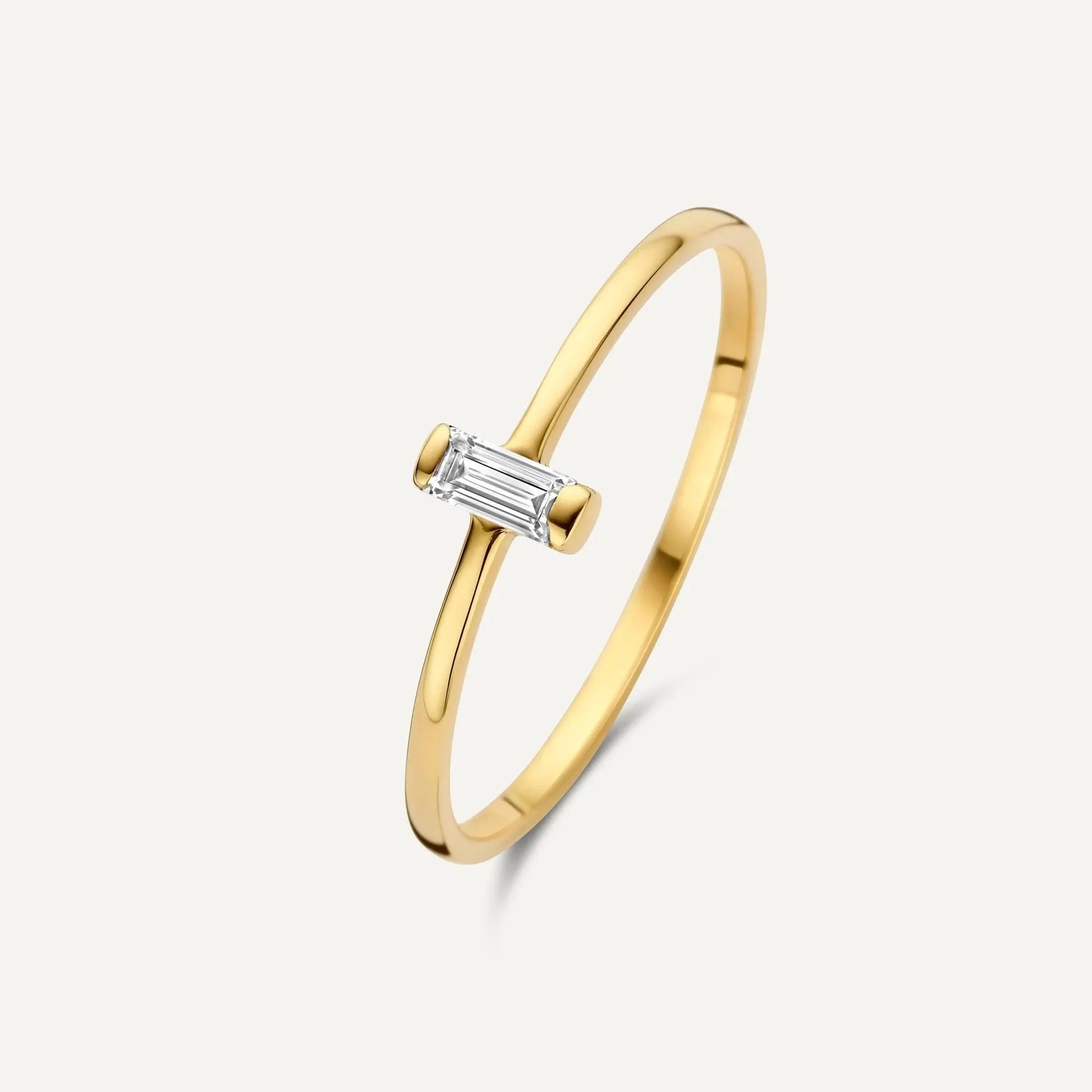 Vertical Baguette Cut Cubic Zirconia Ring