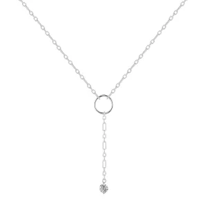 White Topaz Drop Necklace