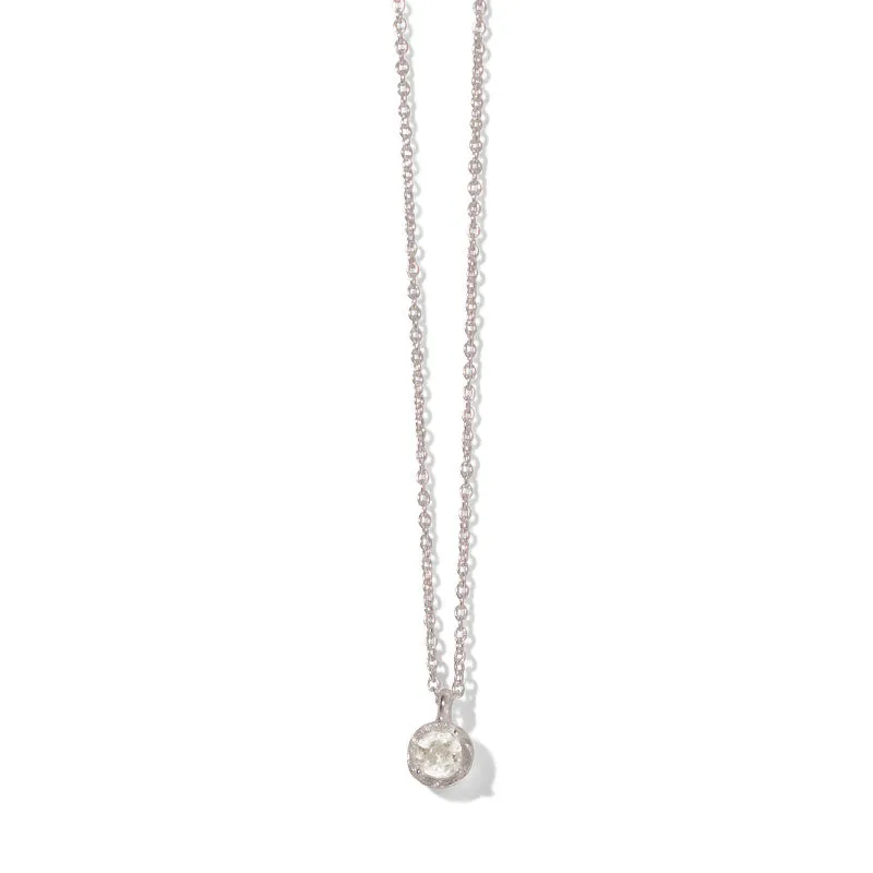 Winkie Necklace, White Topaz, Silver